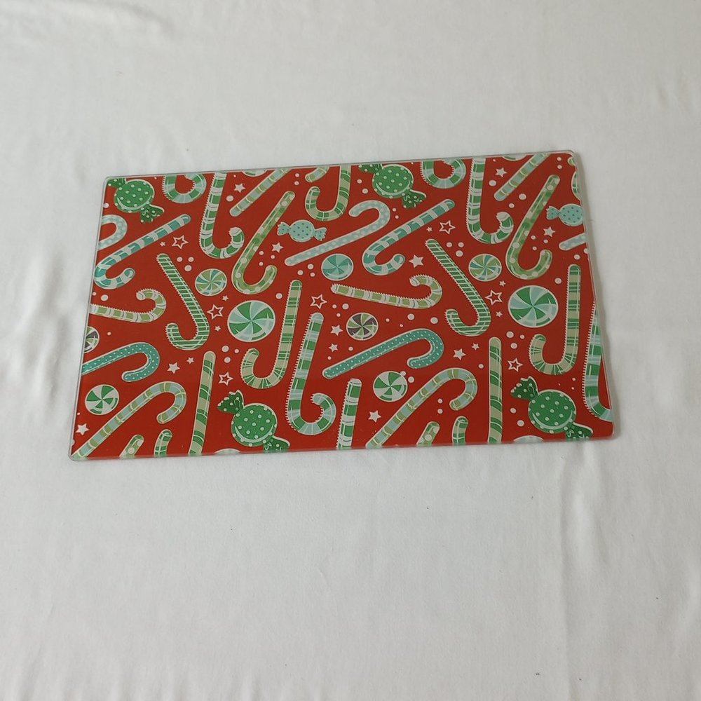 NWT  Glass Christmas Charcuterie or Cutting Board-